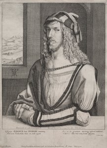 Albrecht Dürer'in 26 yaşındaki portresi by Wenceslaus Hollar