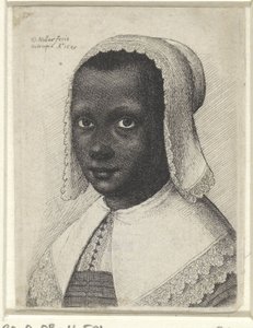 Genç bir siyah kadının portresi, 1645 by Wenceslaus Hollar