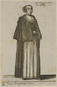 Prag Kızı by Wenceslaus Hollar