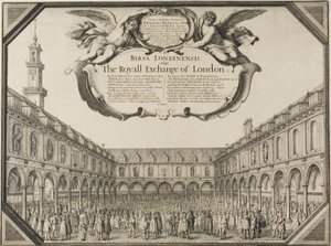 Kraliyet Borsası by Wenceslaus Hollar