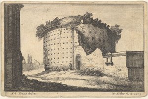 Yuvarlak Bir Binanın Kalıntıları, 1673. by Wenceslaus Hollar