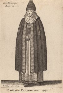 Rustica Bohemica, 1643 by Wenceslaus Hollar