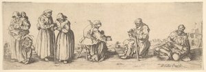 Altı Erkek ve Kadın Dilenci, 1630. by Wenceslaus Hollar