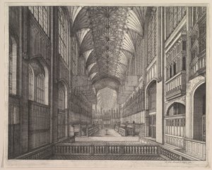 Aziz George Şapeli Korosu, Windsor, 1663. by Wenceslaus Hollar