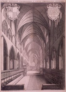 St Paul Katedrali eski, Londra, c1658 by Wenceslaus Hollar