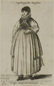 Strazburg Kadın by Wenceslaus Hollar