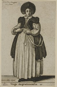 Strazburg Kadın by Wenceslaus Hollar