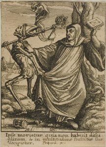Abbott ve Ölüm by Wenceslaus Hollar