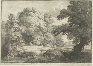 Şelalenin Üzerindeki Köprü by Wenceslaus Hollar