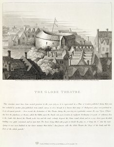 The Globe Theatre, c.1647, Robert Wilkinson tarafından yayınlandı, Londra, 1810 by Wenceslaus Hollar