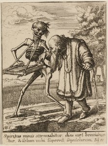 Yaşlı Adam ve Ölüm by Wenceslaus Hollar