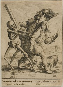 seyyar satıcı ve ölüm by Wenceslaus Hollar