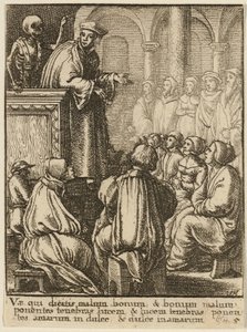 Vaiz ve Ölüm by Wenceslaus Hollar