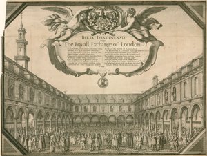 Kraliyet Borsası, Londra by Wenceslaus Hollar