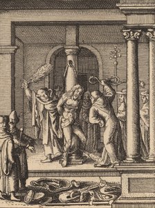 Kırbaçlama. by Wenceslaus Hollar