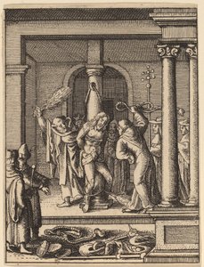 kırbaçlama by Wenceslaus Hollar