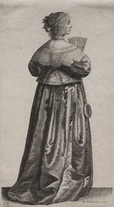 Asaletten Taşra Kadınına İngiliz Kadınlarının Çeşitli Alışkanlıkları..., 1639. by Wenceslaus Hollar