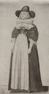 Asaletten Taşra Kadınına İngiliz Kadınlarının Çeşitli Alışkanlıkları..., 1640. by Wenceslaus Hollar