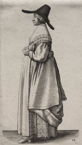 Asaletten Taşra Kadınına İngiliz Kadınlarının Çeşitli Alışkanlıkları..., 1640. by Wenceslaus Hollar