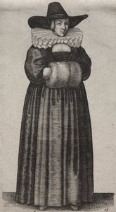 Asaletten Taşra Kadınına İngiliz Kadınlarının Çeşitli Alışkanlıkları..., 1640. by Wenceslaus Hollar