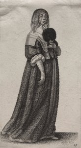 Asaletten Taşra Kadınına Kadar İngiliz Kadınlarının Bu Dönemde Olduğu Çeşitli Alışkanlıkları: Başörtülü Kadın by Wenceslaus Hollar