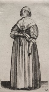 Asaletten Taşra Kadınına Kadar İngiliz Kadınlarının Bu Dönemde Olduğu Çeşitli Alışkanlıkları: Eldivenli Kadın by Wenceslaus Hollar