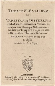 Kadın Tiyatrosu: Başlık Sayfası by Wenceslaus Hollar