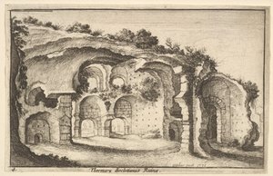 Thermaru diocletiani Diocletianus Hamamı Harabeleri, 1651. by Wenceslaus Hollar