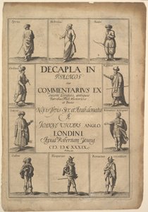 Başlık sayfası: Decapla in Psalmos, 1639. by Wenceslaus Hollar