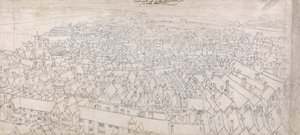 Southwark'ın Doğu Kısmının Greenwich'e Doğru Görünümü by Wenceslaus Hollar