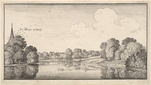 Albury yakınlarındaki kırsal manzaralar, Surrey, 1645. by Wenceslaus Hollar
