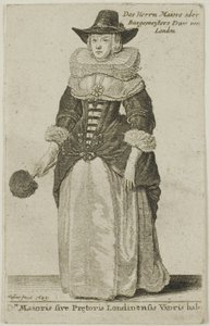 Londra Belediye Başkanının Eşi by Wenceslaus Hollar