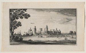 Güneydoğudan Windsor Kalesi by Wenceslaus Hollar