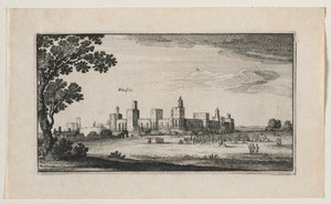 Güneydoğudan Windsor Kalesi, 1644. by Wenceslaus Hollar
