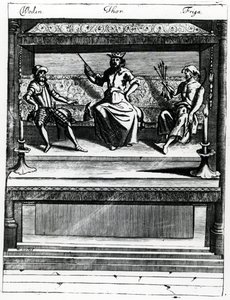 Woden, Thor ve Friga by Wenceslaus Hollar
