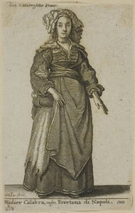Calabrialı Kadın by Wenceslaus Hollar