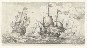 Deniz savaşı Deniz Manzaraları (dizi adı) by Wenceslaus Hollar