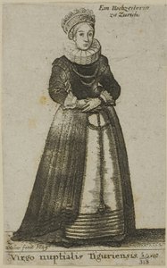 Gelinlikli Zürih Kadını by Wenceslaus Hollar