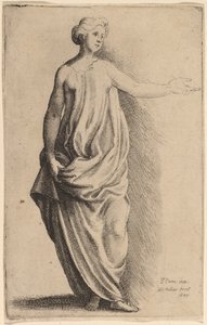 Ayakta Şekil by Wenceslaus Hollar after Parmigianino