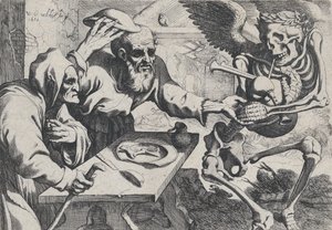 Yaşlı Çift ve Gaydalı Ölüm, 1612. by Werner Jacobsz. van den Valckert