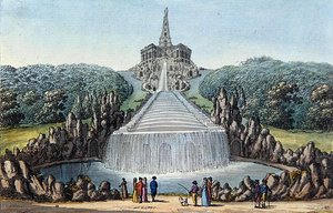 Cascades (el renkli gravür) by Werner Kobold