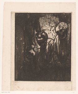 Catacombe, Palermo (nesne üzerindeki orijinal başlık) by Wijnand Otto Jan Nieuwenkamp (signed by artist)