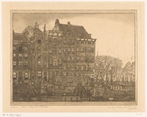 Amsterdam Prins Hendrikkade'deki Prins Hendrikkade'deki evler (orijinal başlık) by Wijnand Otto Jan Nieuwenkamp (signed by artist)