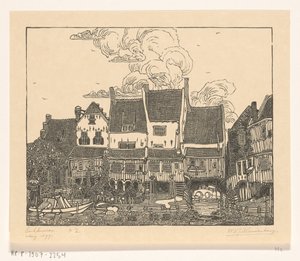 Enkhuizen limanındaki evler Enkhuizen