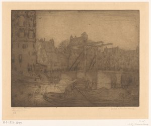 Montelbaanstoren, Amsterdam (orijinal başlık) by Wijnand Otto Jan Nieuwenkamp (signed by artist)