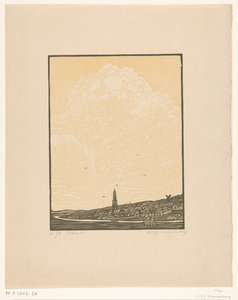 Rhenen (nesne üzerindeki orijinal başlık) by Wijnand Otto Jan Nieuwenkamp (signed by artist)