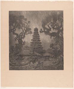 Yağmurda Pagoda Yağmurda bir tapınak (orijinal başlık)