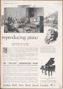 Aeolian Company Pianolas, 1923 by Wilfred Fryer