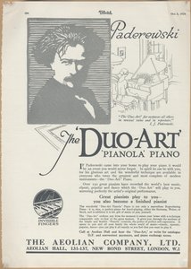 Aeolian Company Pianolas, 1924 by Wilfred Fryer