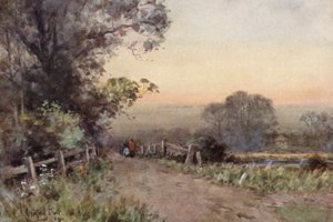 When Evening is Still (renkli taş baskı)